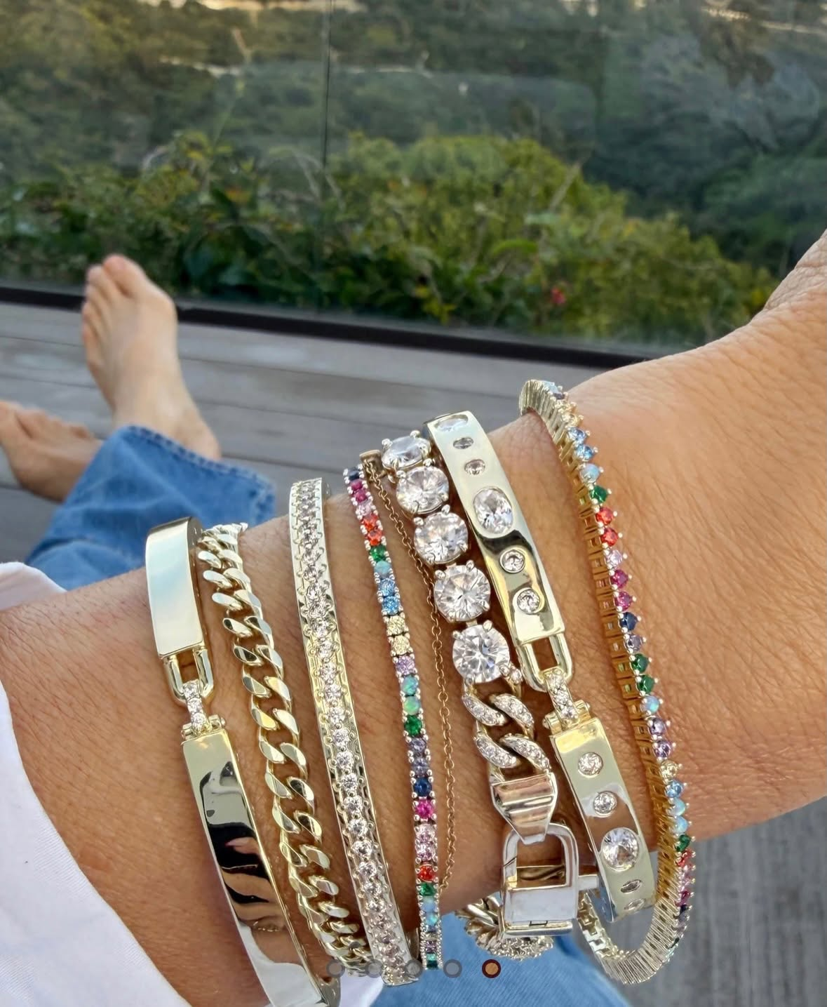 Gold bracelets